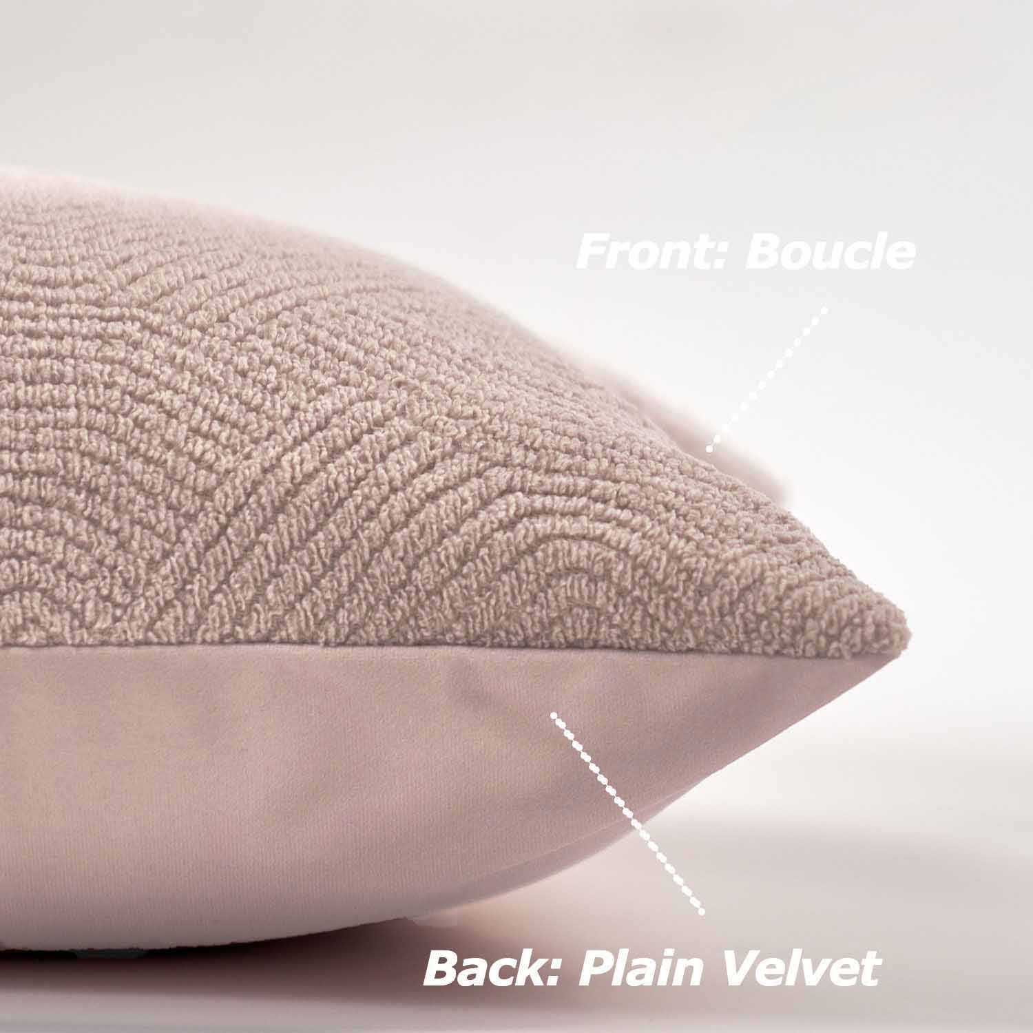 Cecina Geometric Soft Boucle Pillow Cover-