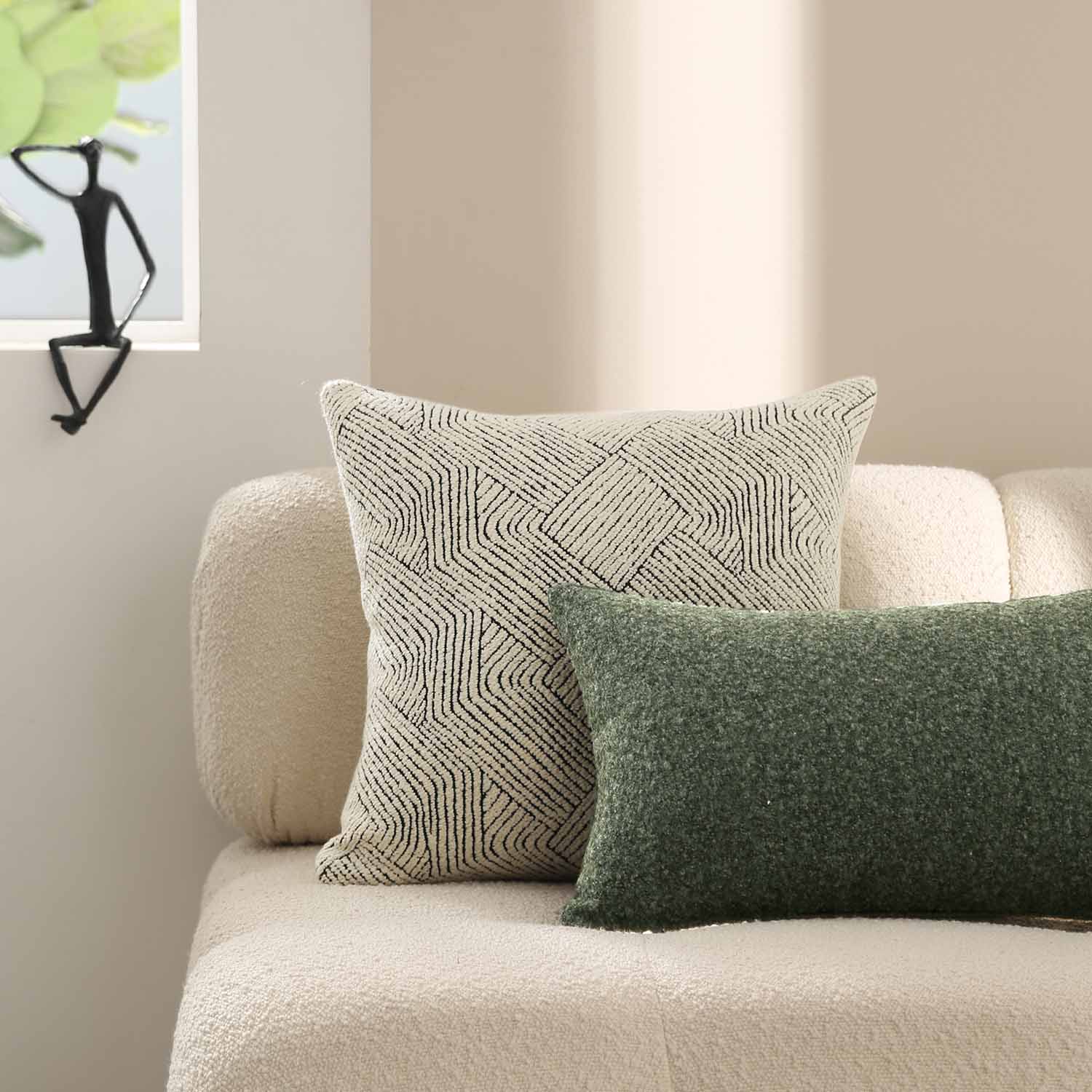 Erice Patterned Wool Pillow Cover-