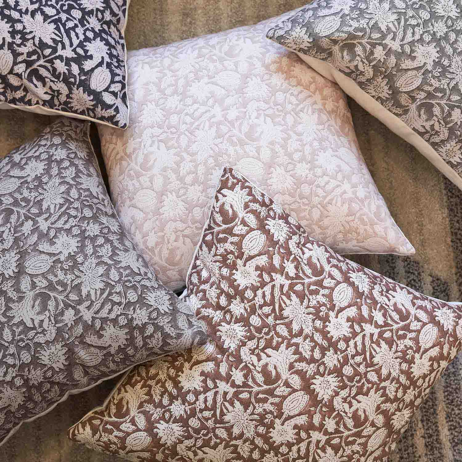 Lenno Premium Delicate Floral Print Pillow Covers domvitus