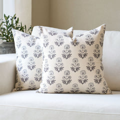 Annecy Single-Sided Printed Pillow Cover – Elegant Floral Decorative Cushion Cover for Sofa, Bed & Home Decor