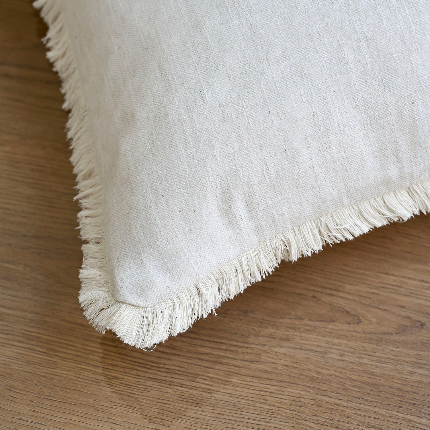 Bibury Reversible Linen Pillow Cover with Tassels Solid Color Home Decor-