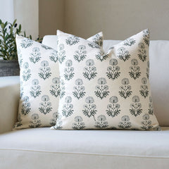 Annecy Single-Sided Printed Pillow Cover – Elegant Floral Decorative Cushion Cover for Sofa, Bed & Home Decor