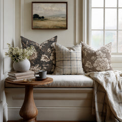 Latina Single-Sided Printed Pillow Cover – Timeless Floral Decorative Cushion Cover for Elegant Home Decor