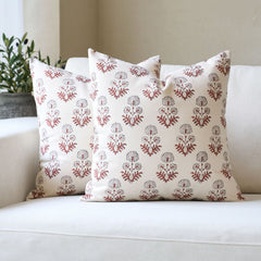 Annecy Single-Sided Printed Pillow Cover – Elegant Floral Decorative Cushion Cover for Sofa, Bed & Home Decor