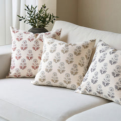 Annecy Single-Sided Printed Pillow Cover – Elegant Floral Decorative Cushion Cover for Sofa, Bed & Home Decor