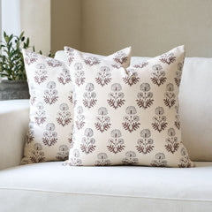 Annecy Single-Sided Printed Pillow Cover – Elegant Floral Decorative Cushion Cover for Sofa, Bed & Home Decor