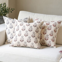 Annecy Single-Sided Printed Pillow Cover – Elegant Floral Decorative Cushion Cover for Sofa, Bed & Home Decor