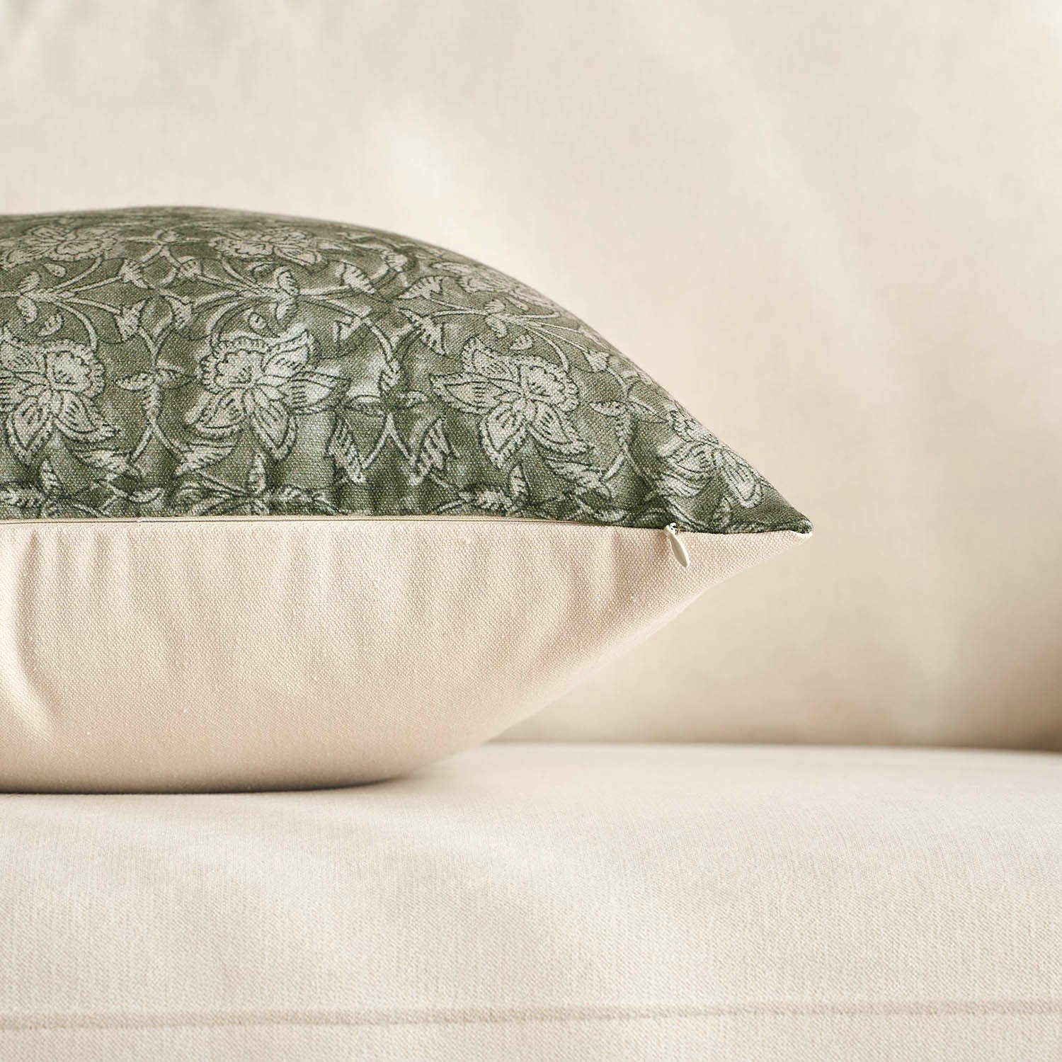 Pienza Floral Decorative Reversible Farmhouse Chic Pillow Cover-