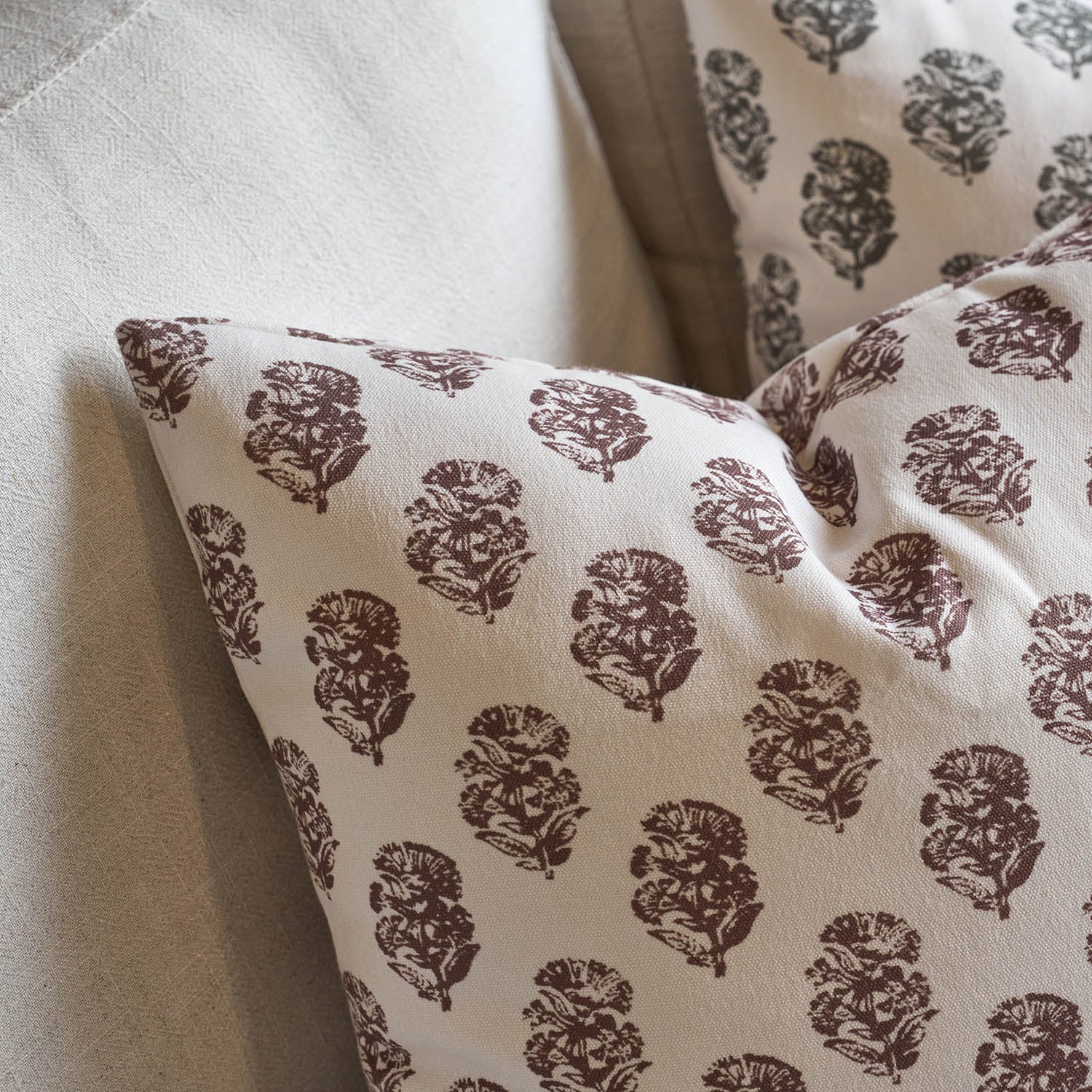 Cortina Ditsy Floral Dual-Print Reversible Cozy Farmhouse Touch Pillow Cover-