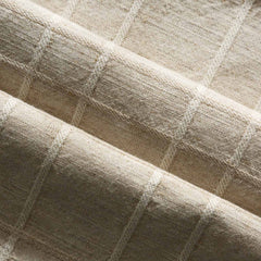 Crema Plaid Cotton Decorative Pillow Cover
