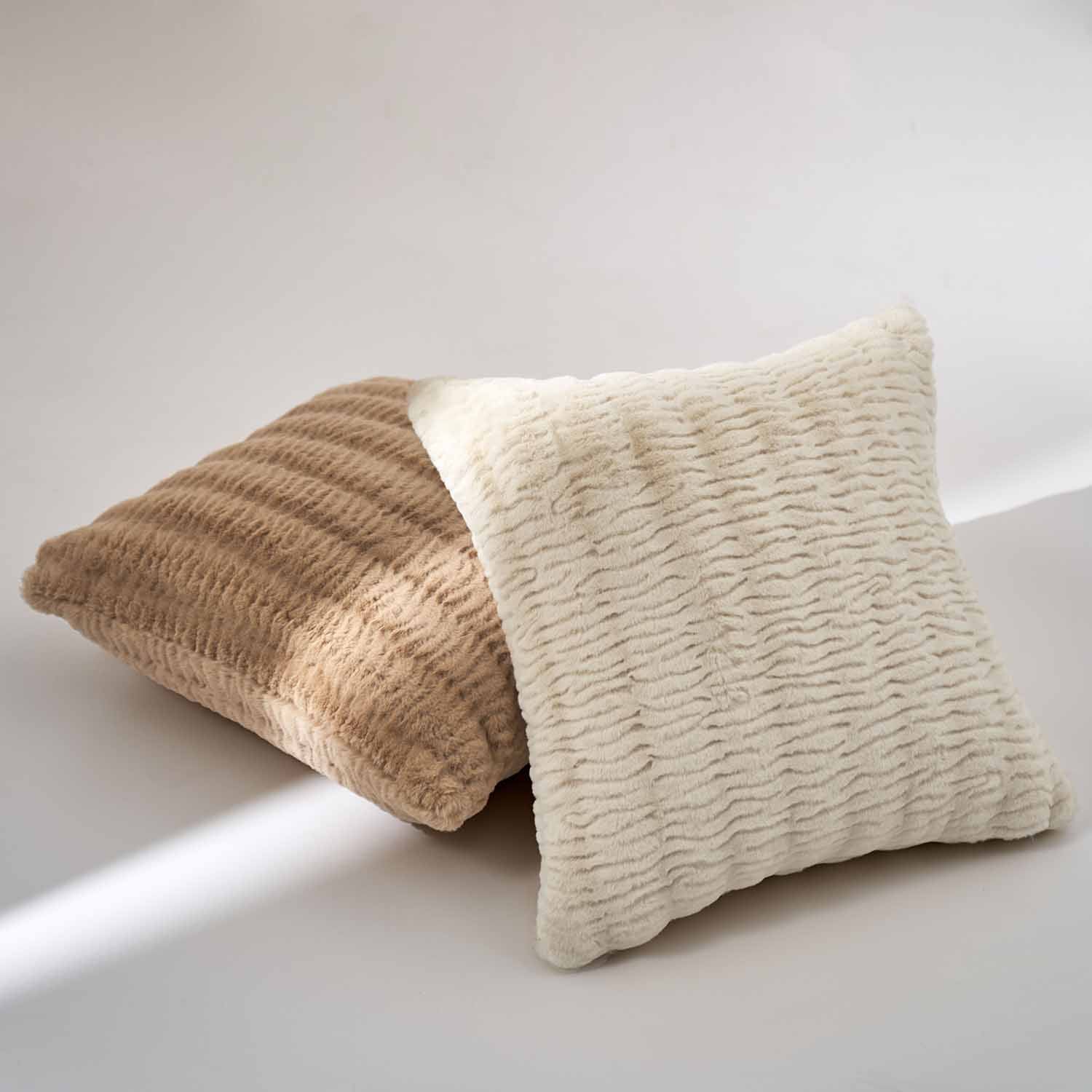 Forli Woven Rabbit Fur Pillow Cover-