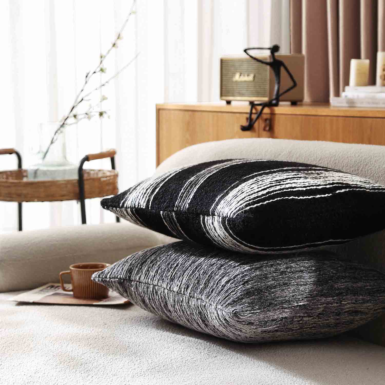 Larino Textured Chenille Decorative Pillow Cover-