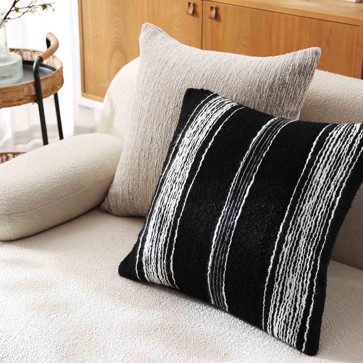 Larino Textured Chenille Decorative Pillow Cover-