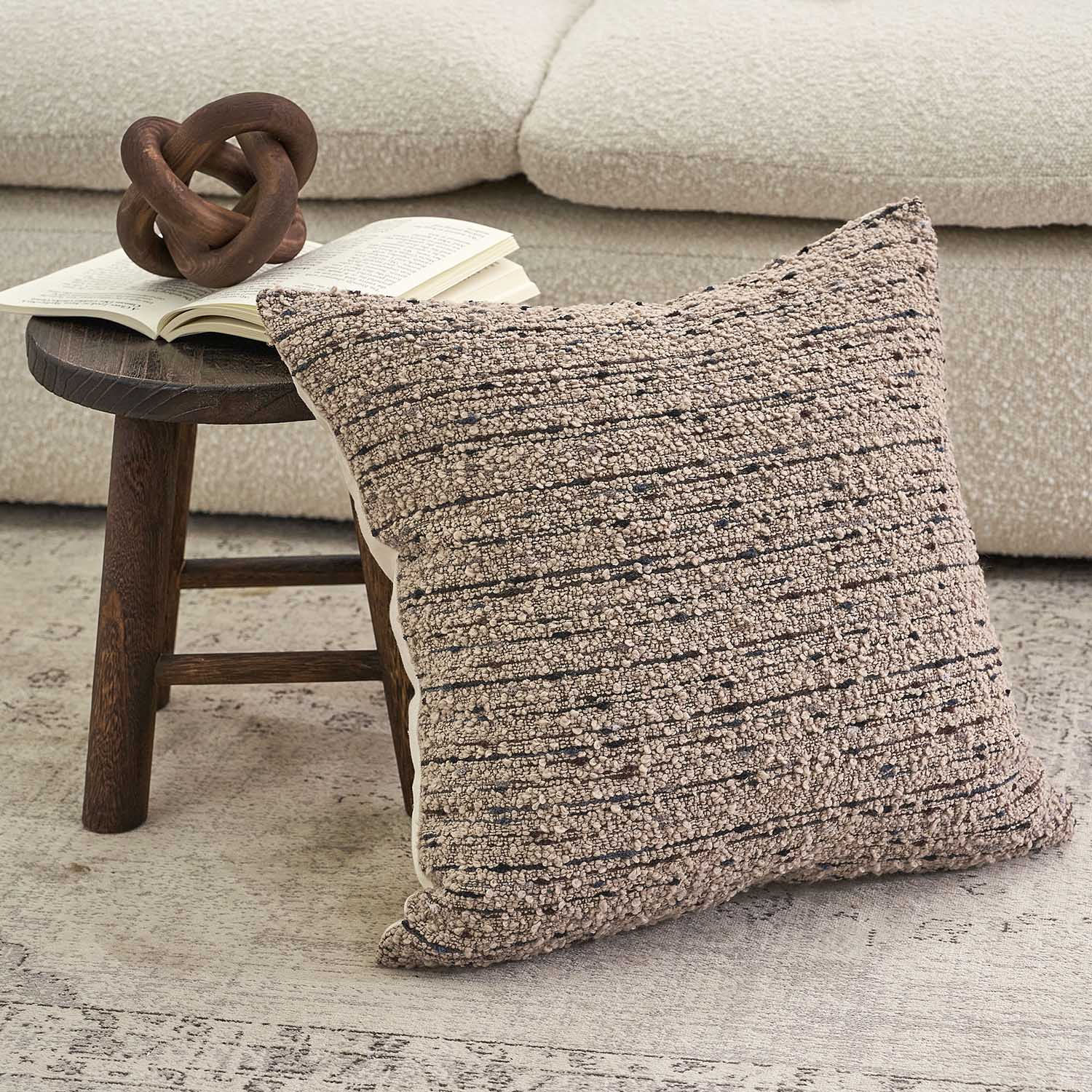 Palermo Color Stripe Boucle Pillow Cover-