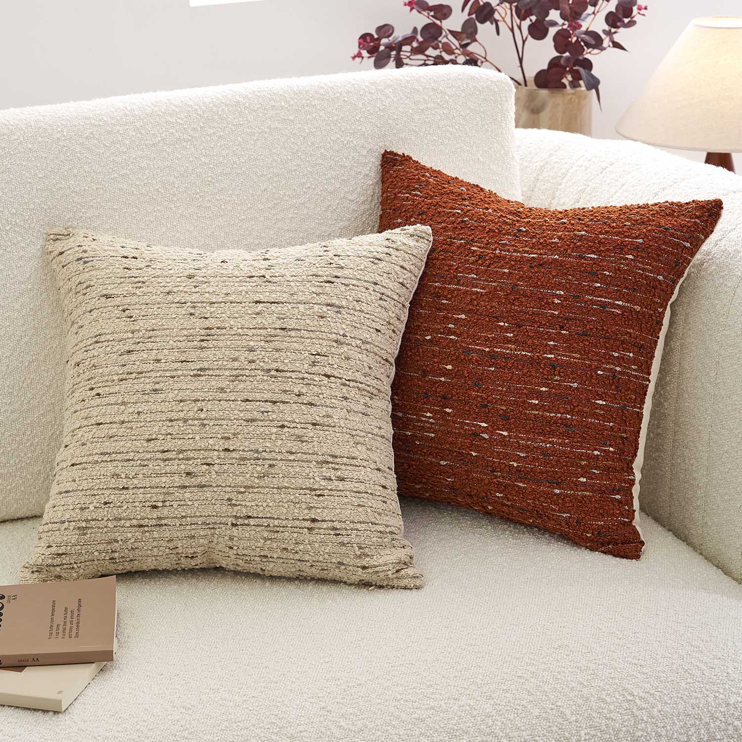 Palermo Color Stripe Boucle Pillow Cover-