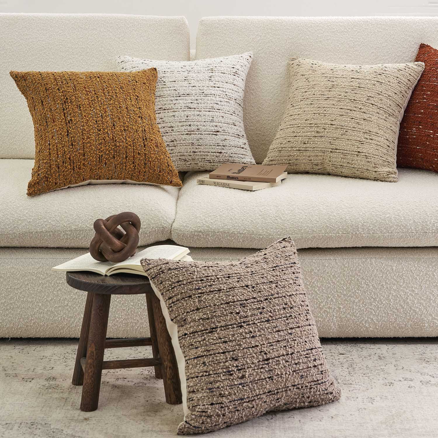 Palermo Color Stripe Boucle Pillow Cover-