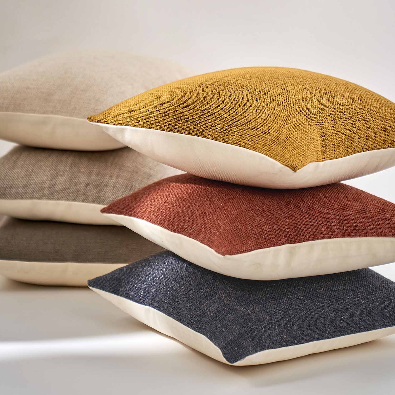 Savona Textured Linen Pillow Cover-Textured Linen Pillow Cover