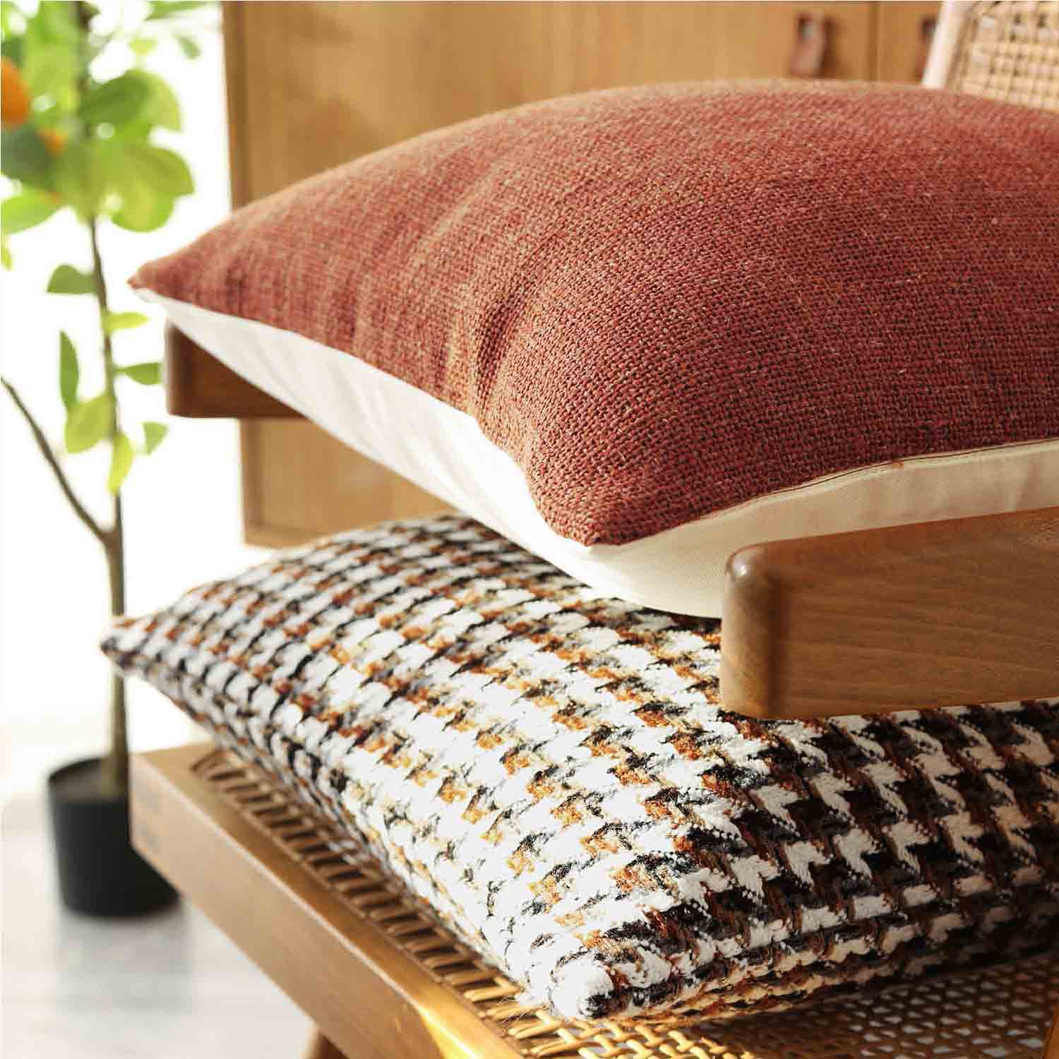 Savona Textured Linen Pillow Cover-linen throw pillow covers