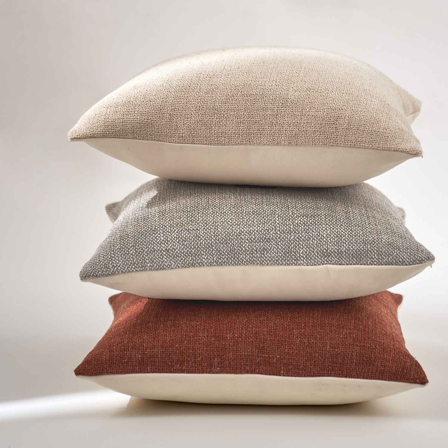 DOMVITUS Boucle Pillow Covers 20x20 Throw Pillows for Couch Set of 2  Neutral Pillow Covers Decorative Pillows for Living Room Bed Sofa Pillows  Soft