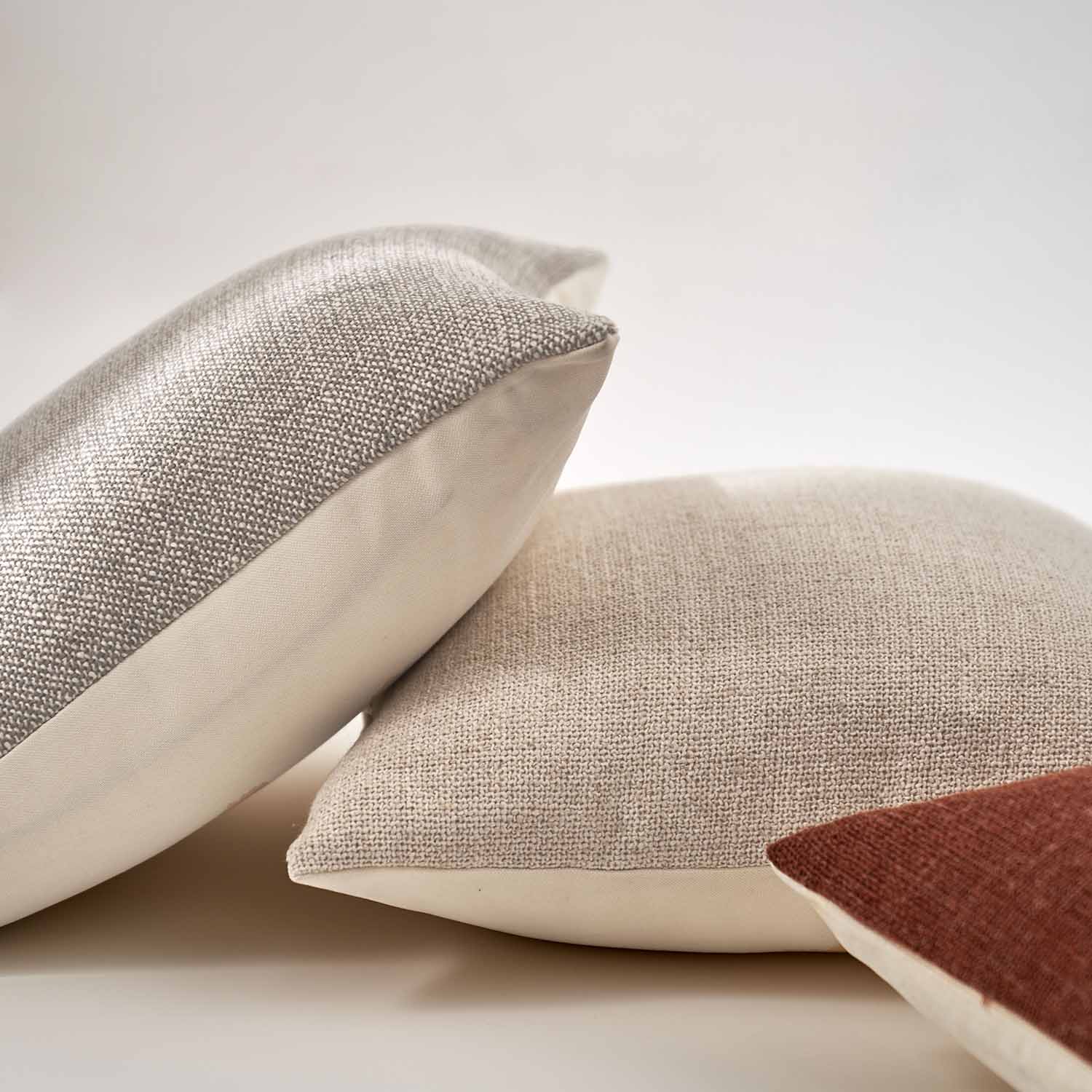 Savona Textured Linen Pillow Cover-linen lumbar pillow cover